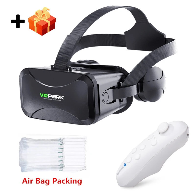 Bundle-4 VRPARK J30 3D VR Очки виртуальной реальности 3D очки гарнитура шлем для Android IPhone Игры смартфон с контроллерами - Цвет: Bundle-4