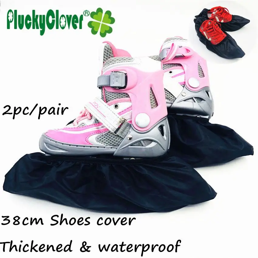 1pair38cmBlackShoesCoverInlineRollerSkateWheelFrameProtective