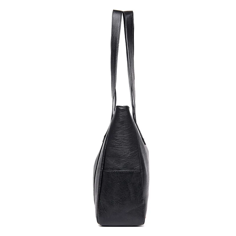 Women Shoulder Bag  Handbags Large Capacity Soft Leather Tote Bags Retro Designer 2024 Female Pu Commute Fashion Messenger Bags - 5
