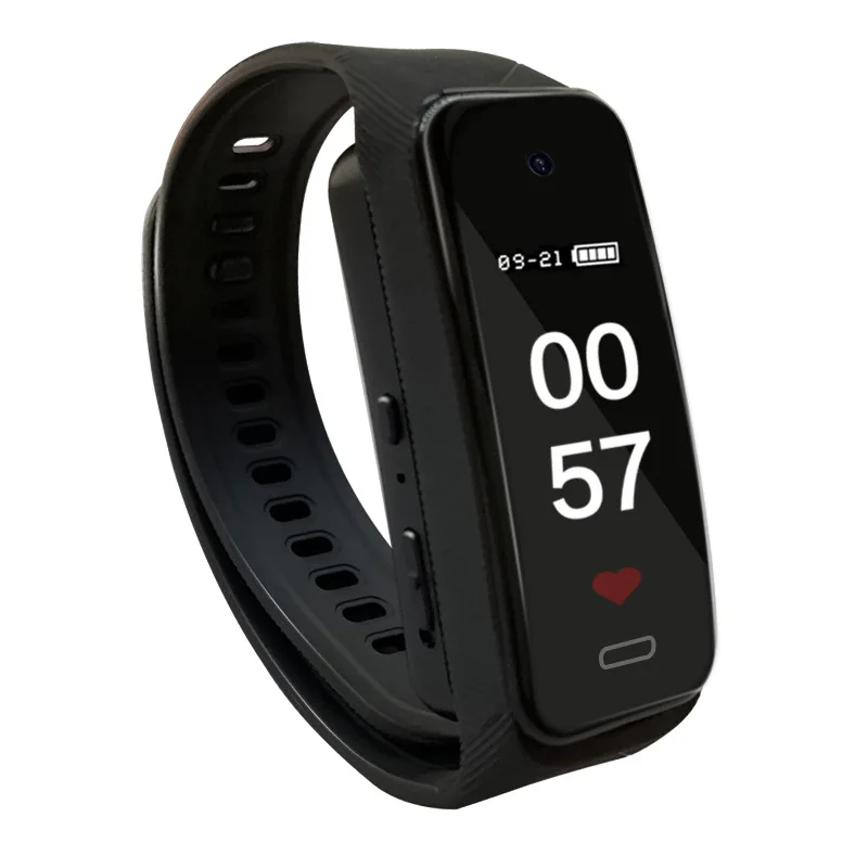 

Illicit Model New Style K10 High-definition 1080P Smart Bracelet Recording Time Battery Indicator Touch Red Version Bracelet