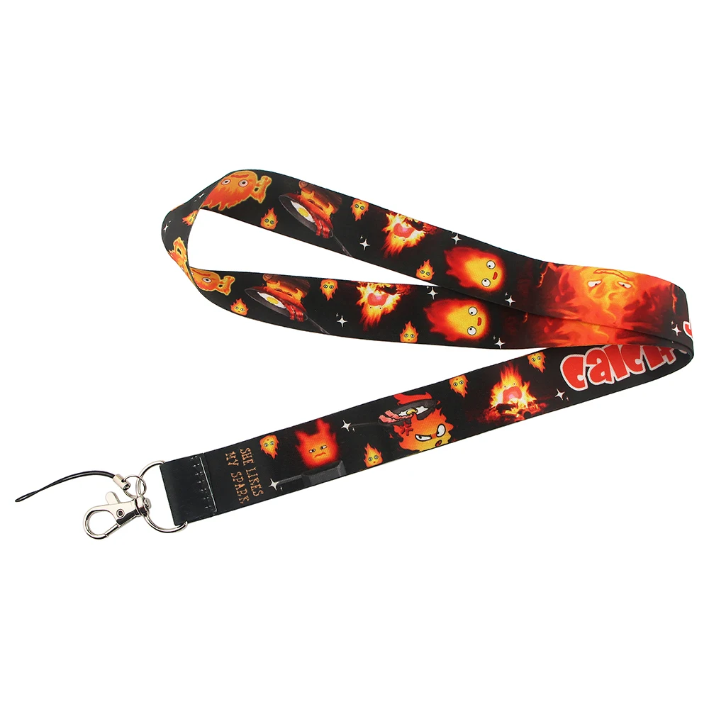 

LX613 Flame Demon Anime Lanyards Phone Neck Strap for Key ID Card Badge Holder Gym Key Chain Lanyard DIY Hang Rope Keychain