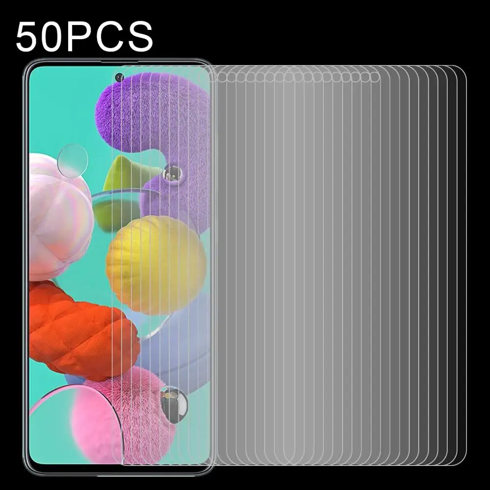 

50 PCS 0.26mm 9H Surface Hardness 2.5D Explosion-proof Tempered Glass Non-full Screen Film For Galaxy A51