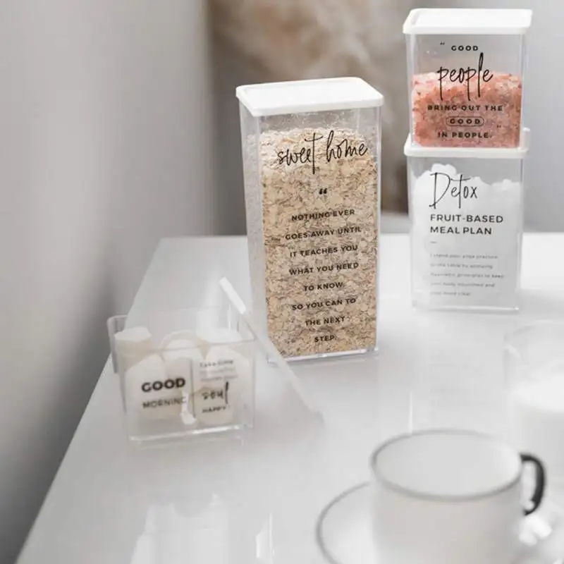 Контейнеры для хранения пищевых продуктов герметичные пластиковые банки для зерна кухонные чистые банки для мучной кофе