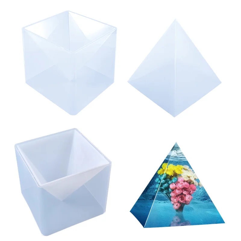 

The super large pyramid of silicone mold made of epoxy resin can be used for home furnishings handicrafts and decorative table
