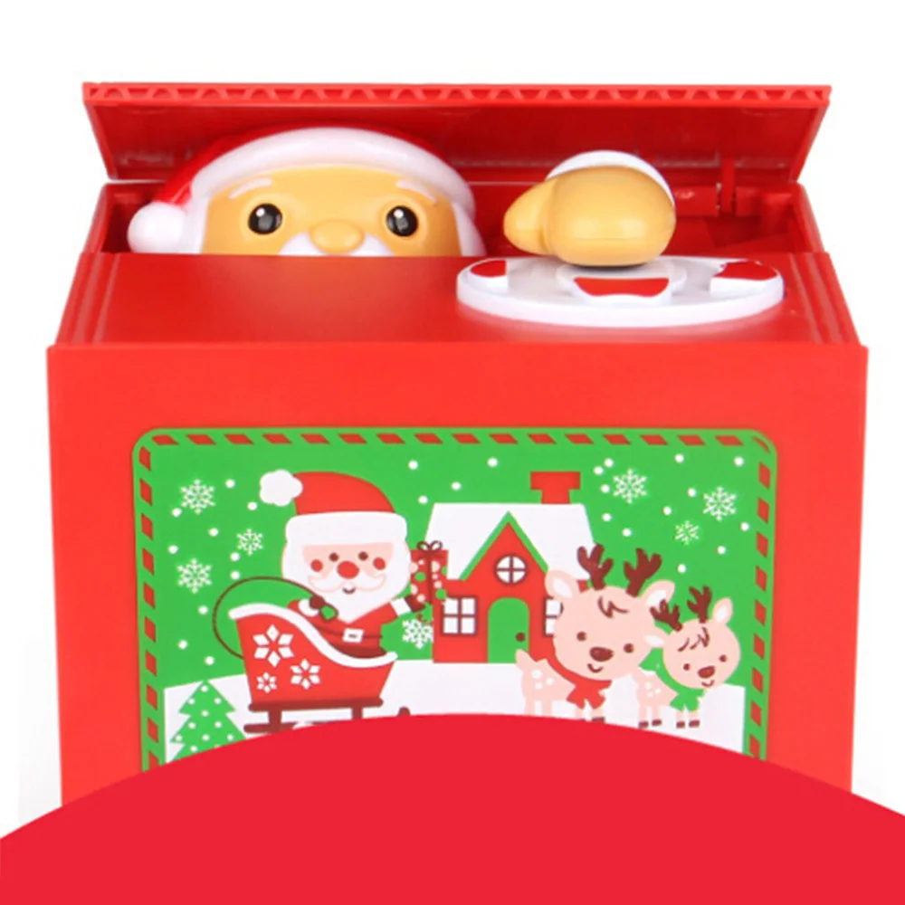 Автоматическая копилка для монет, копилка, копилка для денег, подарочные детские коробки для денег, Детские Рождественские коробки для денег Санта-вора
