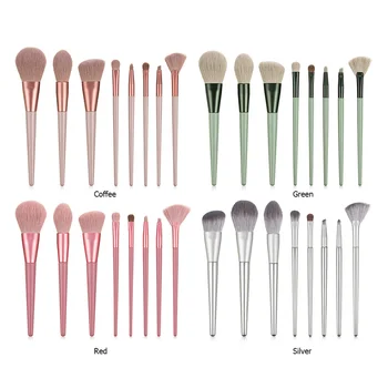 

8pcs Pro Makeup Brushes Set Eye Shadow Blush Blending Foundation Eyebrow Cosmetic Powder Brushes Beauty Make Up Tool