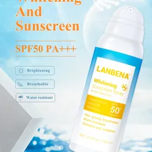 SPF 50+++ отбеливающий Солнцезащитный спрей водонепроницаемый солнцезащитный крем Основа отбеливающая изоляция увлажняющий контроль масла Уход за кожей