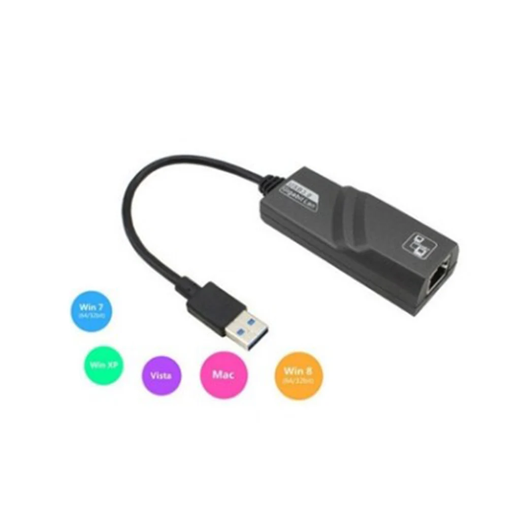 USB3.0 Ethernet адаптер сетевой карты USB LAN Мини Сетевой адаптер USB-A RJ45 10/100/1000 Мбит/с