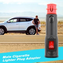 1 Pcs 12V Male Car Cigarette Lighter Socket Plug Motorcycle Socket Power Charger Adapter Connector For 12 Volt Electronic Device