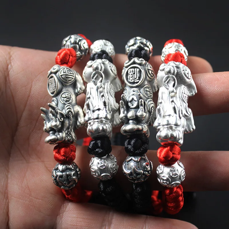 Серебряный Цвет 3D Warrior Force Charms мужской и женский браслет ручной работы PIXIU Brave trips