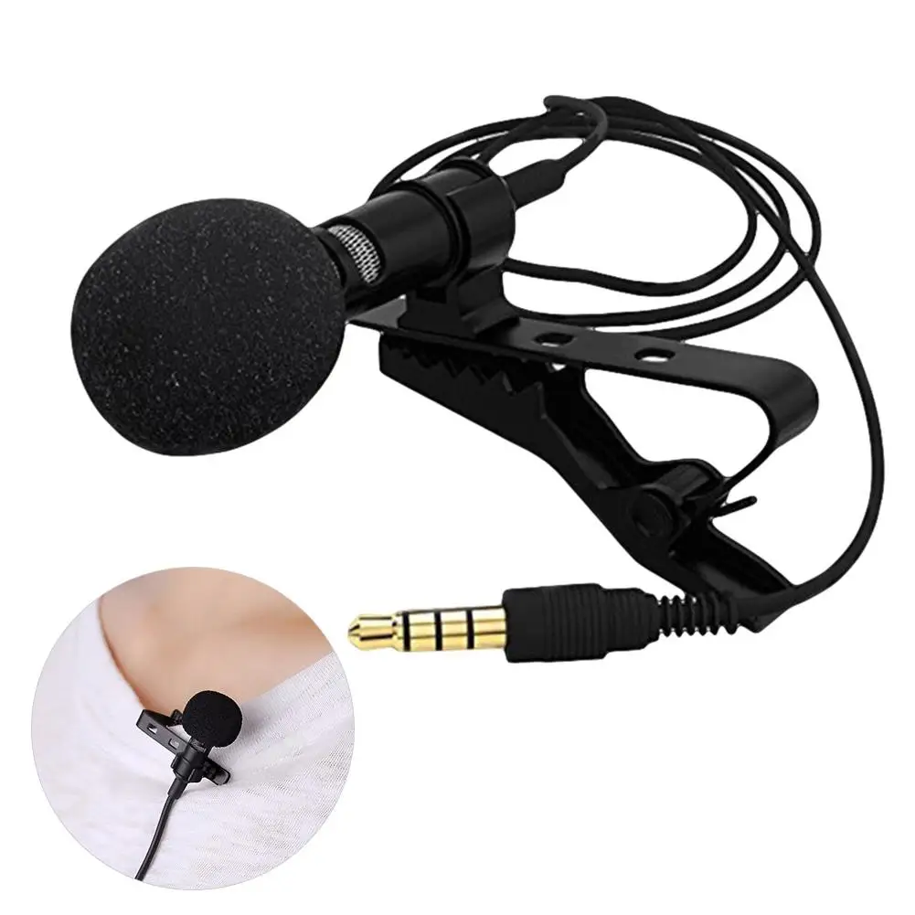 3.5mm Clip Tie Collar Microphone For Mobile Phone Speaking In Lecture