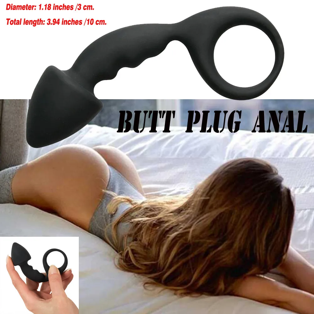 1 X Anal Plug Medical silicone Sex Toys Beads Anal Chain Plug Play Pull Ring Ball Men Women Adults Sex Toys L0920
