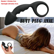 1 X Anal Plug Medical silicone Sex Toys Beads Anal Chain Plug Play Pull Ring Ball Men Women Adults Sex Toys L0920