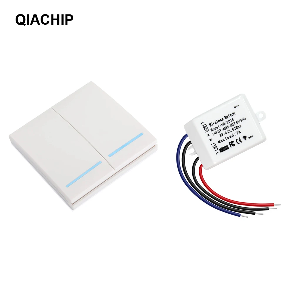 QIACHIP 433Mhz 86 Тип Портативный RF беспроводной переключатель светильник