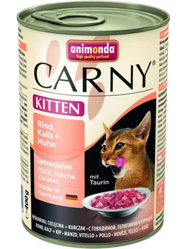 

ANIMONDA ANIMONDA CARNY KITTEN RIND, KALB & HUHN for kittens from beef, veal, chicken and 400g