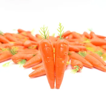 

25/50pcs Mini Carrot Artificial Plastic Foam Carrot Fake Fruit And Vegetable Berry for Christmas Easter Party Kitchen Home Decor