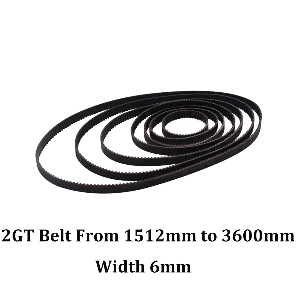 

GT2 6mm Closed Loop Rubber Timing Belt 1512 1520 1524 1540 1600 2000 2500 3000 3230 3600mm 2GT Synchronous Belt 3D Printer CNC