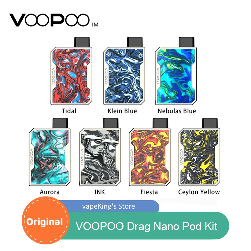 Распродажа VOOPOO DRAG Nano Pod Vape Kit с аккумулятором 750 мАч испаритель для электронных