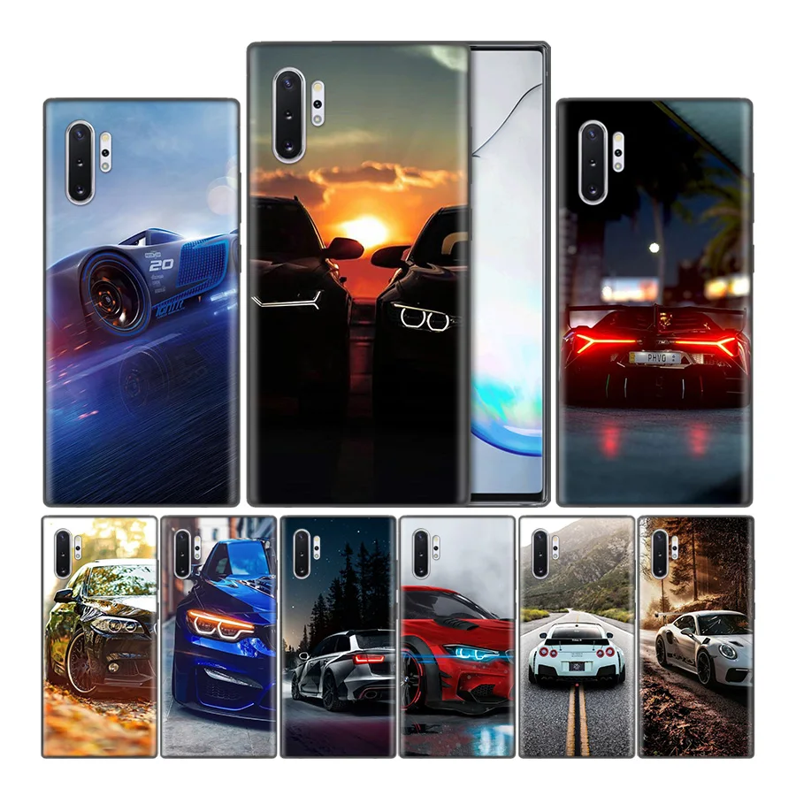 

Silicone Case Cover for Samsung Galaxy Note 8 9 10 Plus 10+ 5G Phone Shell Bags Coque Hull For BMW Wallpaper