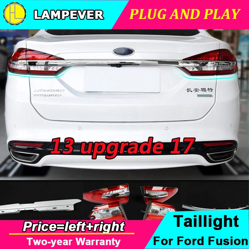 Полный комплект для автомобиля для Ford Fusion 2013- Mondeo задние фонари обновление- Fusion задний фонарь светодиодный задний фонарь