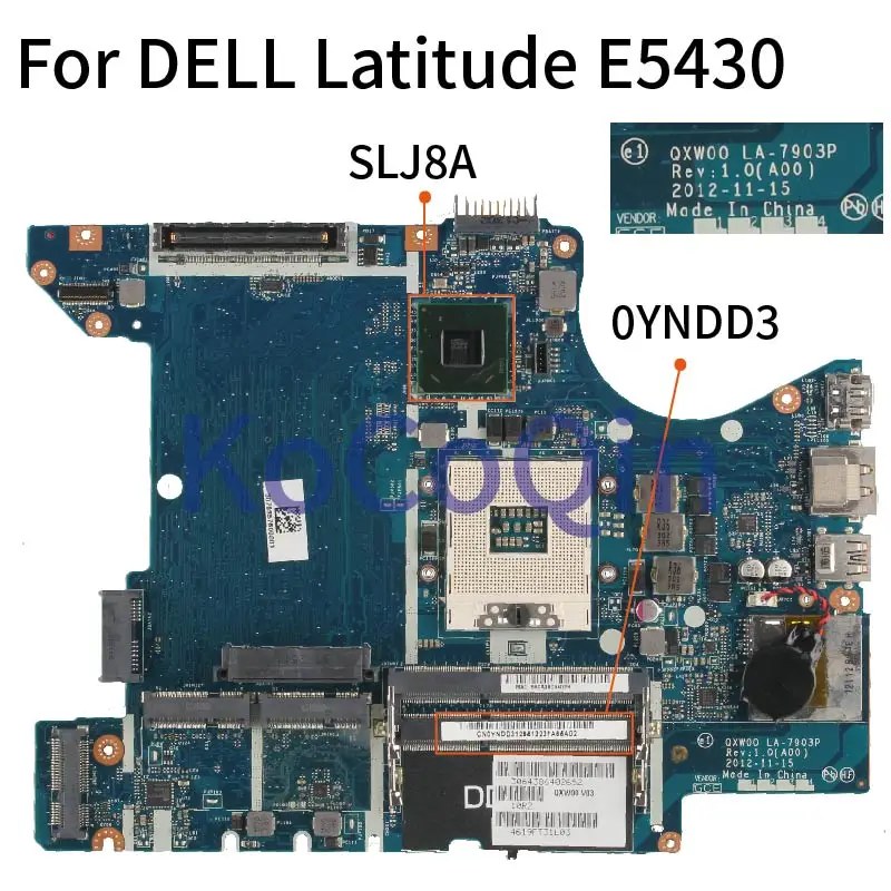 

Для DELL Latitude E5430 материнская плата для ноутбука CN-0YNDD3 0YNDD3 QXW00 LA-7903P SLJ8A Материнская плата ноутбука DDR3