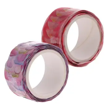 

1 Bag/2Rolls Washi Masking Tape Beautiful Sticky Paper Tapes for Gift Wrapping DIY Diary Scrapbook