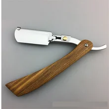 Rosewood Razor double-sided Knife Holder Razor high-grade Wooden Handle Razor Antique Black Folding Shaving Knife G1106