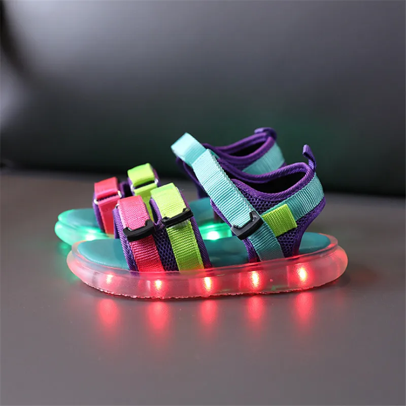 girls light up sandals
