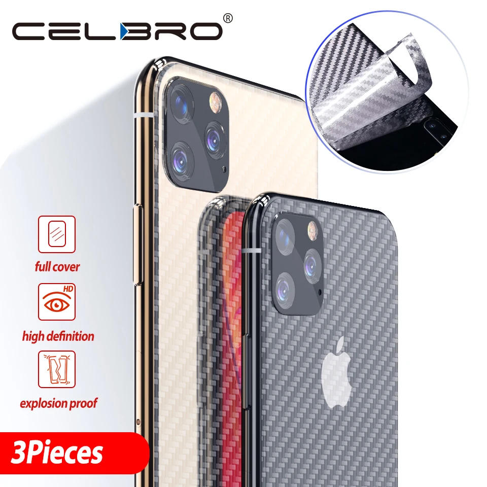 

Back Screen Protector for iPhone 11 pro Max Protective Film Carbon Fiber Sticker Not Tempered Glass for iPhone 11 Pro Max XI XIR