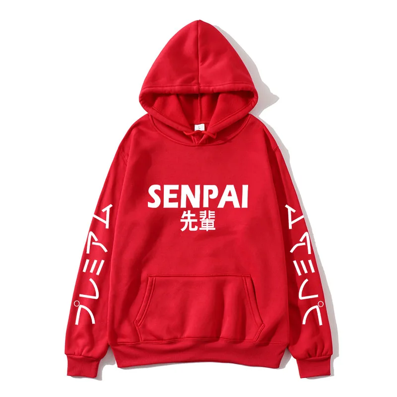 Mode japanse уличная одежда SENPAI толстовка с капюшоном Meerdere Kleur Mannen Vrouwen толстовки Trui sudadera hombre