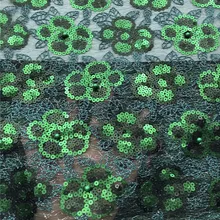 Цветочный дизайн Африканский кружевной ткани вышитая кружевная ткань в нигерийском стиле Высококачественная французская Тюлевая кружевная ткань с множеством блесток