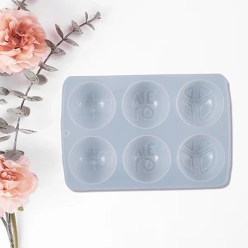 

Round Letters 6 Cells Decorations Casting Silicone Mould DIY Crafts Aromatherapy Wax Aroma Crystal Epoxy Resin Mold