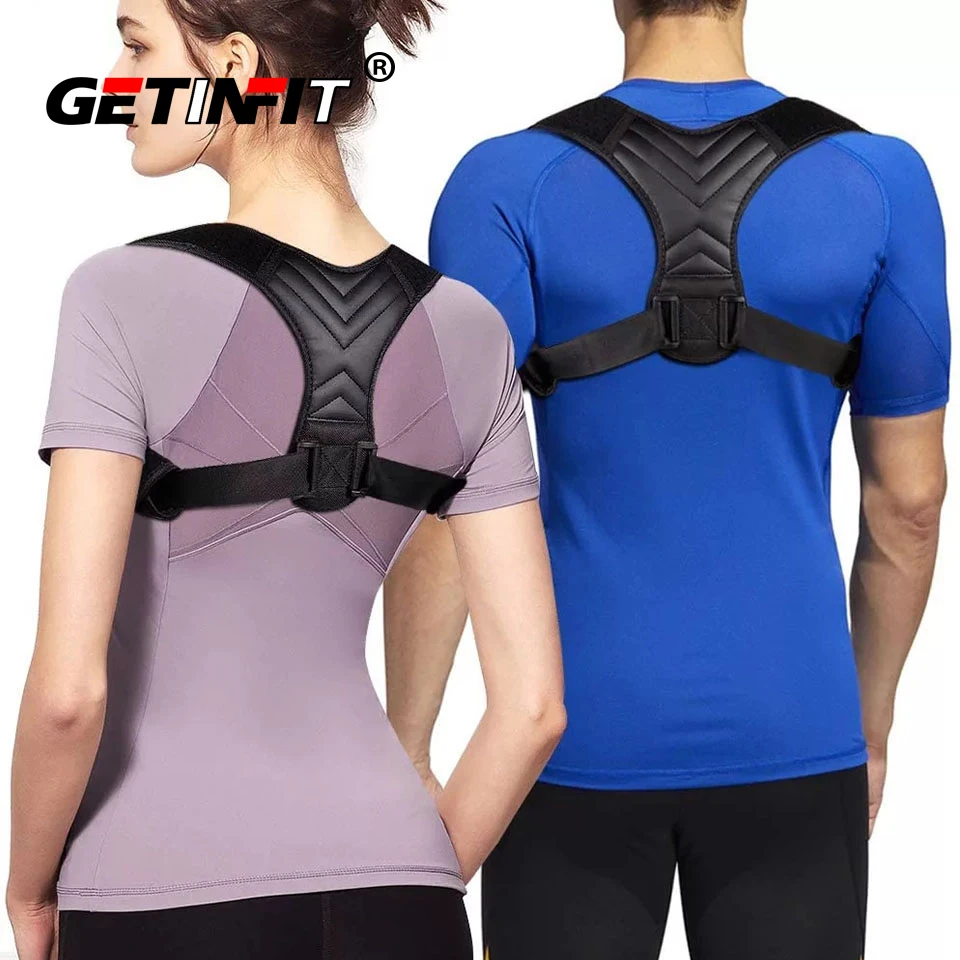 Getinfit-cinturón Corrector de postura de espalda para hombre y 1 pieza, previene el encorvamiento, alivia el dolor, correas de postura, soporte de clavícula - AliExpress Belleza y