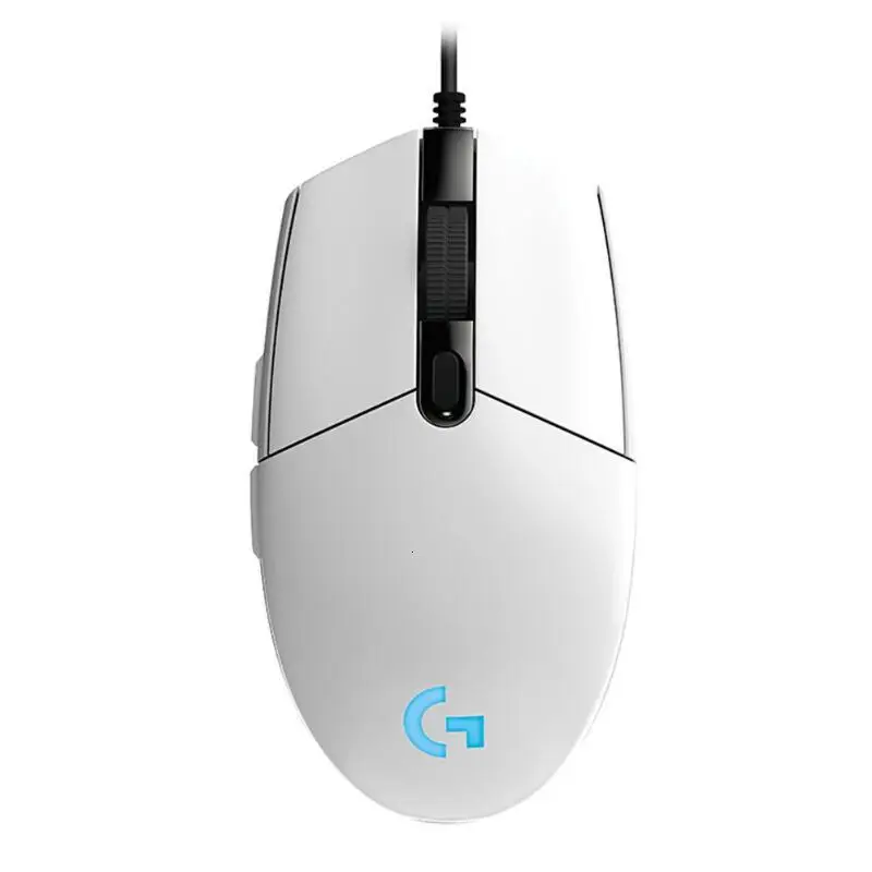 Игровая мышь logitech G102, программируемая, 6 кнопок, RGB светильник 6000 dpi, usb-кабель, игровая мышь для ноутбука