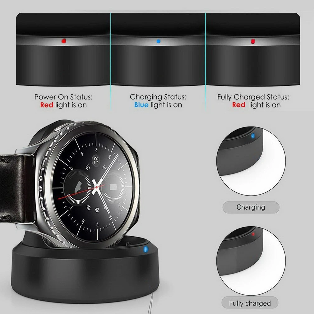 Charger For Samsung Gear S3 Portable Wireless Charging Dock Magnetic Cradle Classic Frontier Smart Watch Charger Android Hotsale Smart Accessories Aliexpress