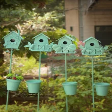 Садовый орнамент, украшение для сада, двора на открытом воздухе, железная художественная клетка, вилла, оригинальность, маленький двор, для земли, Сельский пейзаж