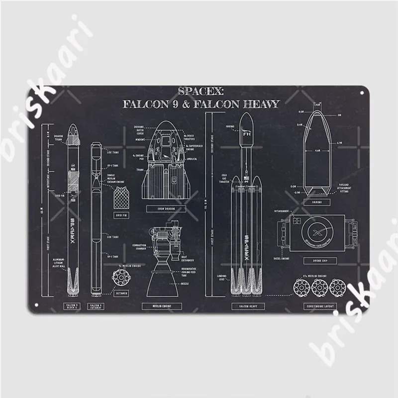 

Spacex: Falcon 9 Falcon тяжелые металлические знаки клуб домашвечерние винтажный Декор стены оловянные знаки плакаты