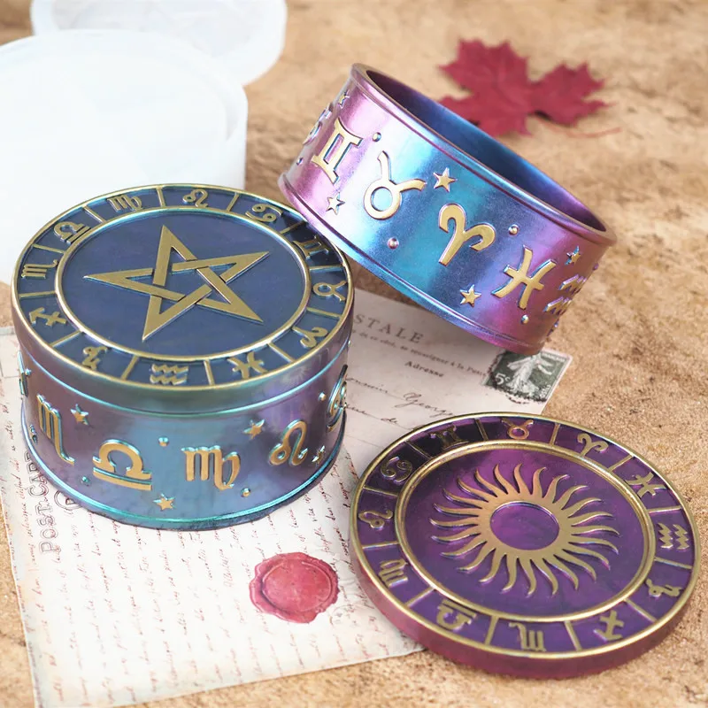 

Magic Constellation Trinket Box Silicone Mold Container Mold Kawaii Goth Resin Art Supplies Silicone Mold Resin Making Home Deco