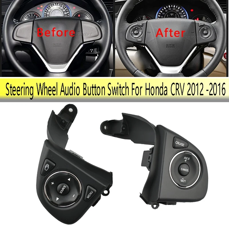 Car Steering Wheel Audio Button Switch Cruise Control Switch for Honda