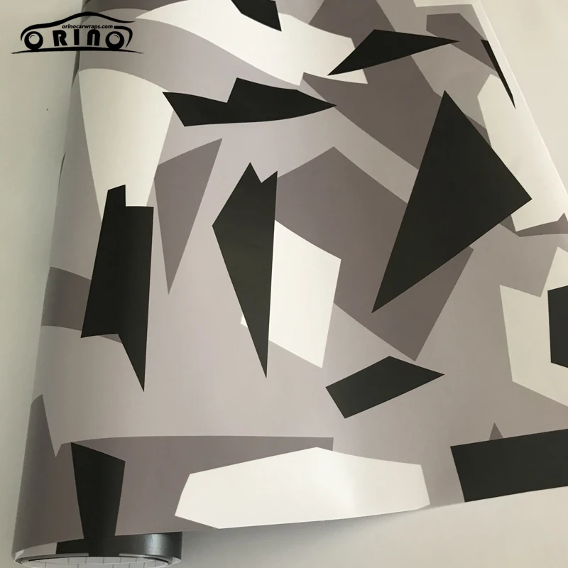 Black Grey White Vinyl Wrap Sticker-1