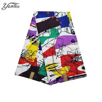 

YANTEX Veritable Wax African Ankara Fabrics 6 Yards New Fashion Veritable Wax African Printed Fabric Nigeria Ankara For Wedding