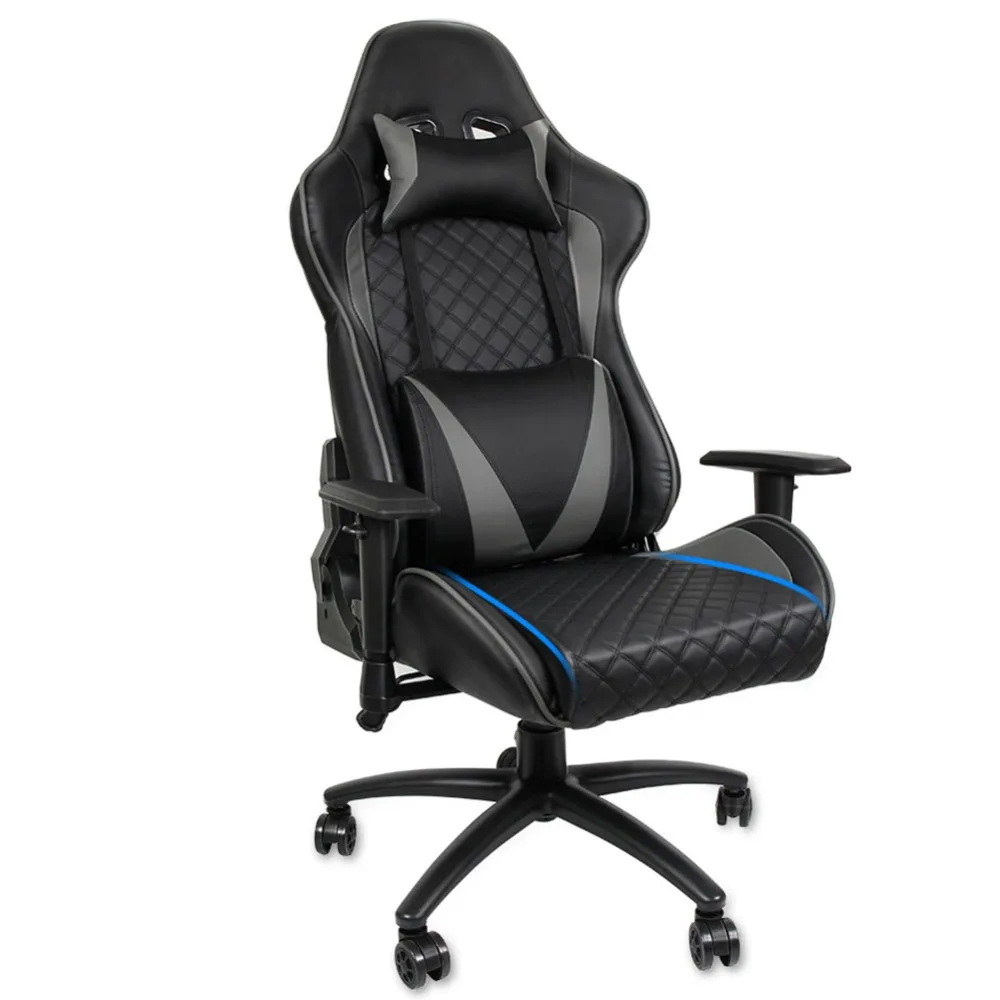 Ergonomic Computer Gaming Chair Racing High Back Soft Pu Leather Adjustable Angle With Headrest Lumbar Support Office Chairs Aliexpress
