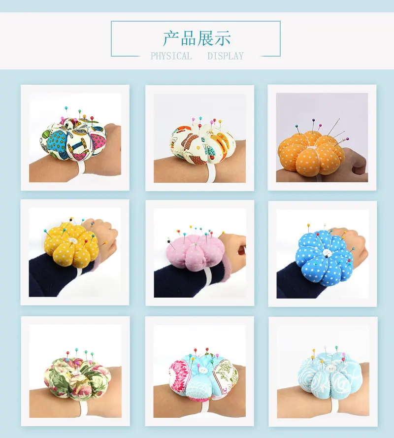 Поперечная граница Горячая Тыква Pincushion сумка ткань Pincushion ручной работы Инструменты Шитье Цветок запястье Pincushion источник завод