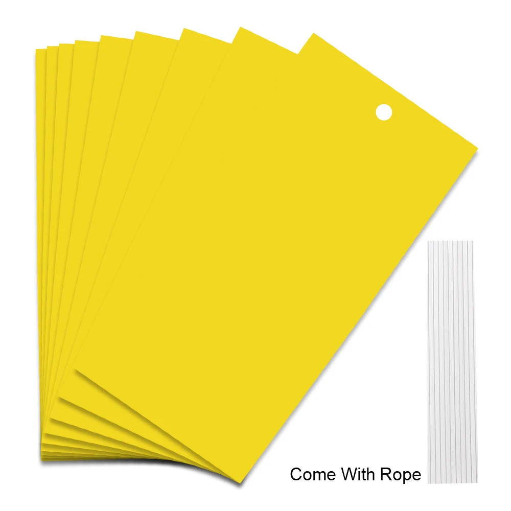 Insect catching sticker 30/50 pcs yellow double-sided flying insects glue sticky board trap for greenhouse home garden