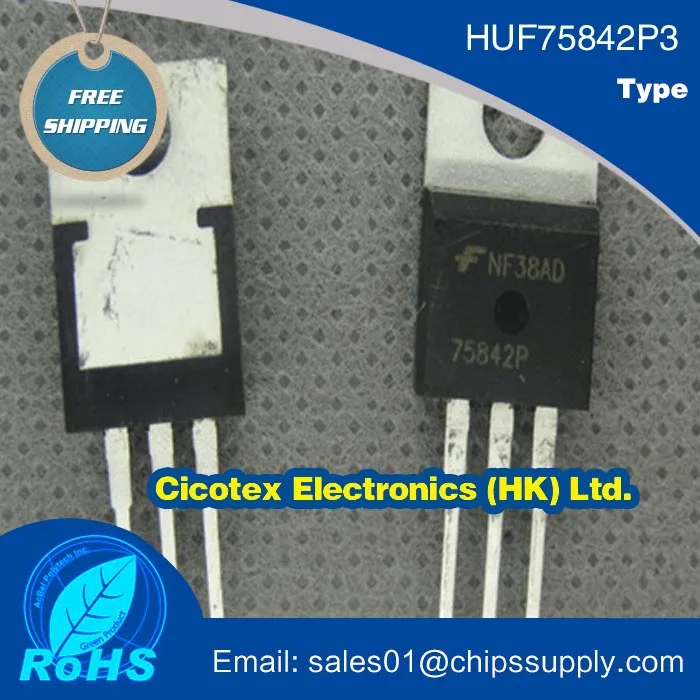 

10 шт./лот HUF75842P3 75842-220 MOSFET N-CH 150 V 43A TO-220AB