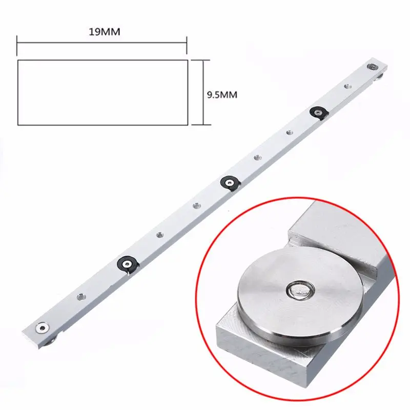 WSFS Hot 1pc Aluminium Alloy Miter Bar Universal Slider Table Saw Miter Gauge Rod Woodworking Tool 450mm/18 Inch