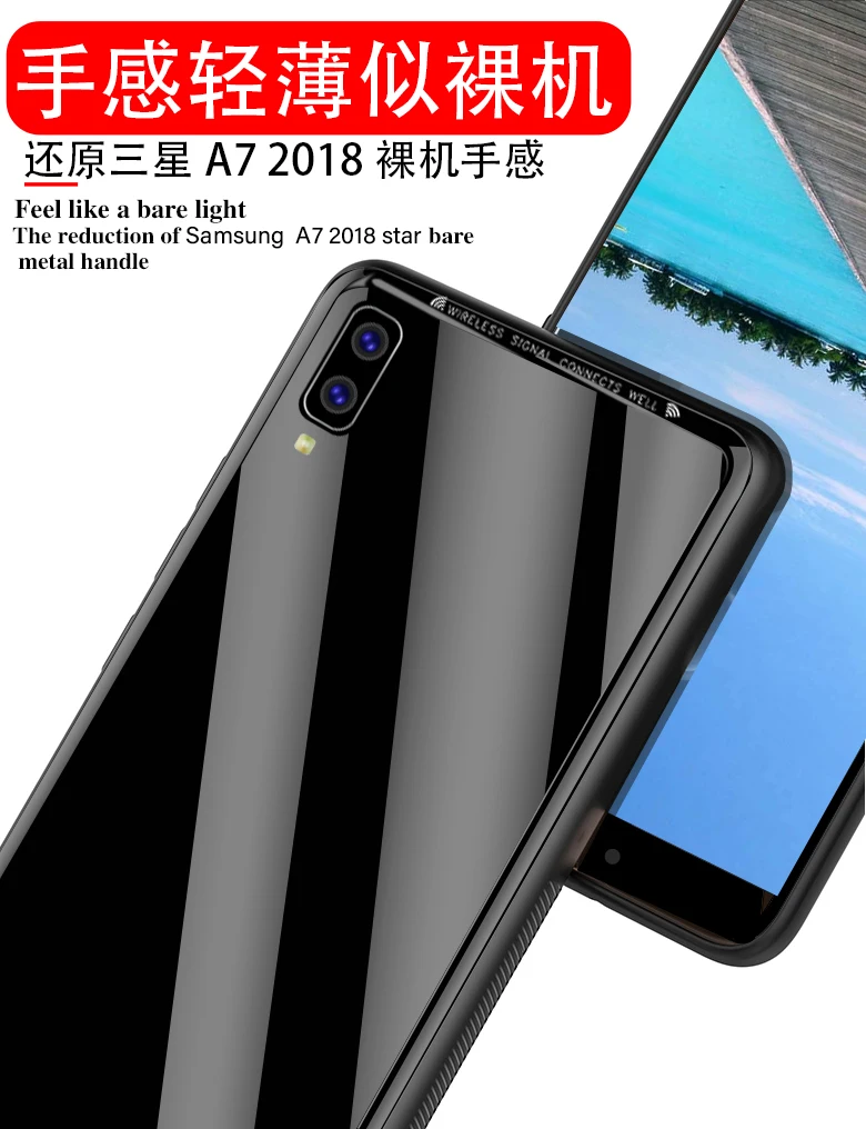 100 шт однотонный стеклянный чехол для телефона samsung Note 8/Note 9/Note 10 Plus/S8/S9 Plus/S10 5G/S10E/A750/A9 /A8S/A9S стеклянный чехол