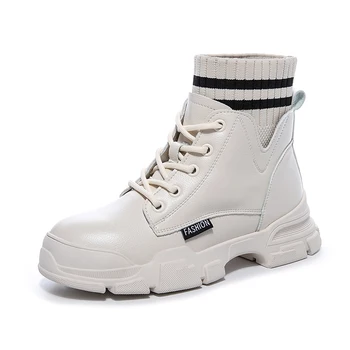 

2020 Autumn Boys Waterproof Pu Leather Boots Fashion Girls Non-slip Soft Sole Sneakers Ankle Zipper Boots