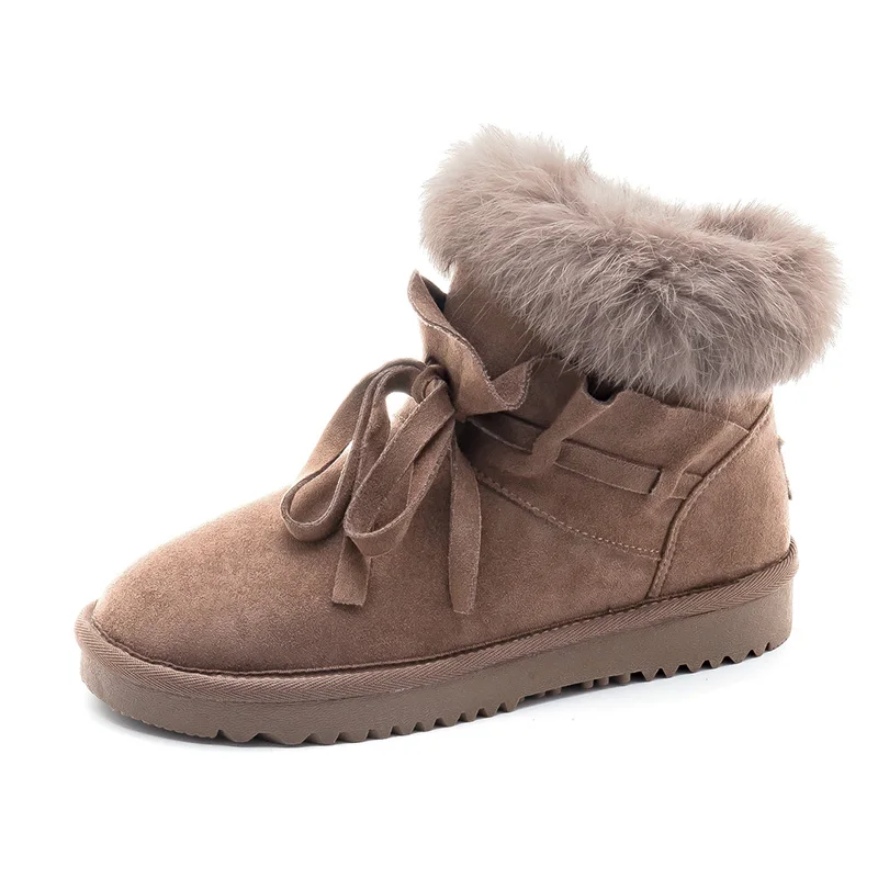 

Snow Boots Female Short Tube Winter New Fashion Wild Cotton Shoes Plus Velvet Thick Warm Cotton Boots Shorts Women's Boots