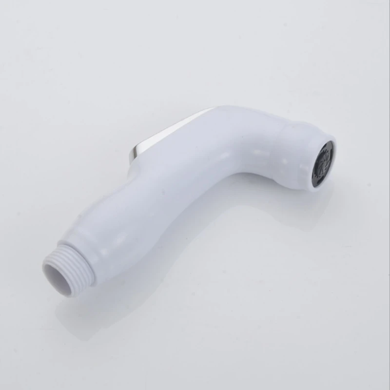 1pc White/Chrome ABS Toilet Handheld Bidet Sprayer Shattaf Cloth Diaper Anal Enema Shower Head